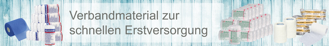 Verbandmaterial zur schnellen Erstversorgung Verbandmaterial zur schnellen Erstversorgung
