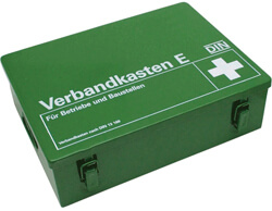 Zum Erste-Hilfe-Verbandkasten, grün, Stahlblech Zum Erste-Hilfe-Verbandkasten, grün, Stahlblech